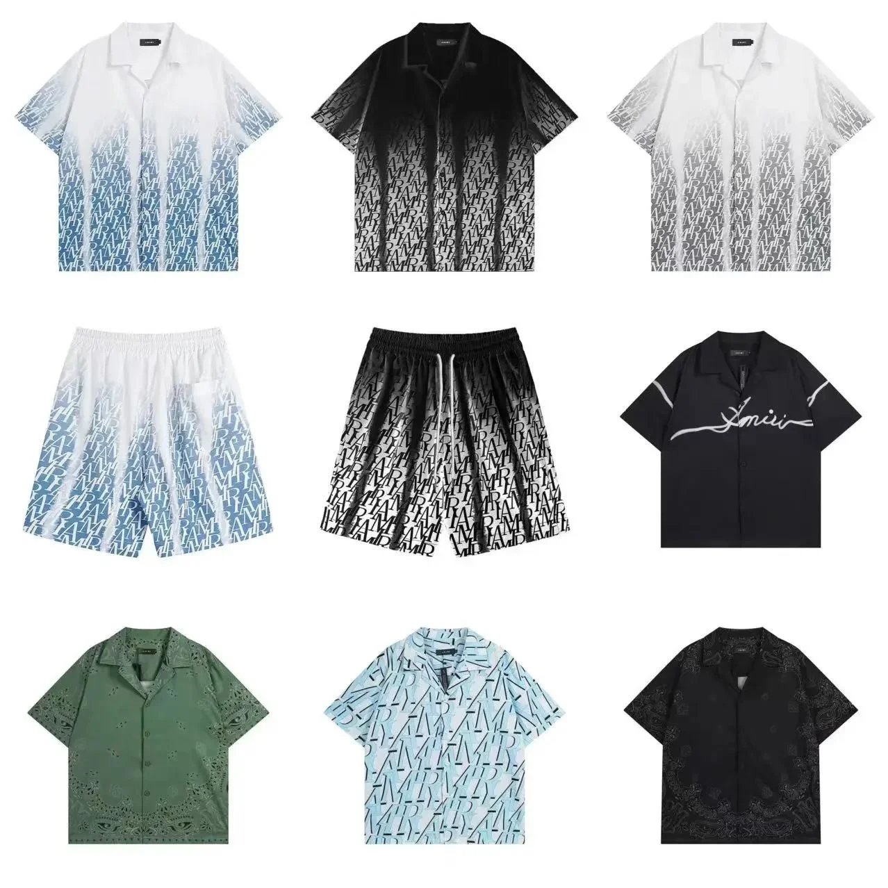 Amiri shirt and shorts
