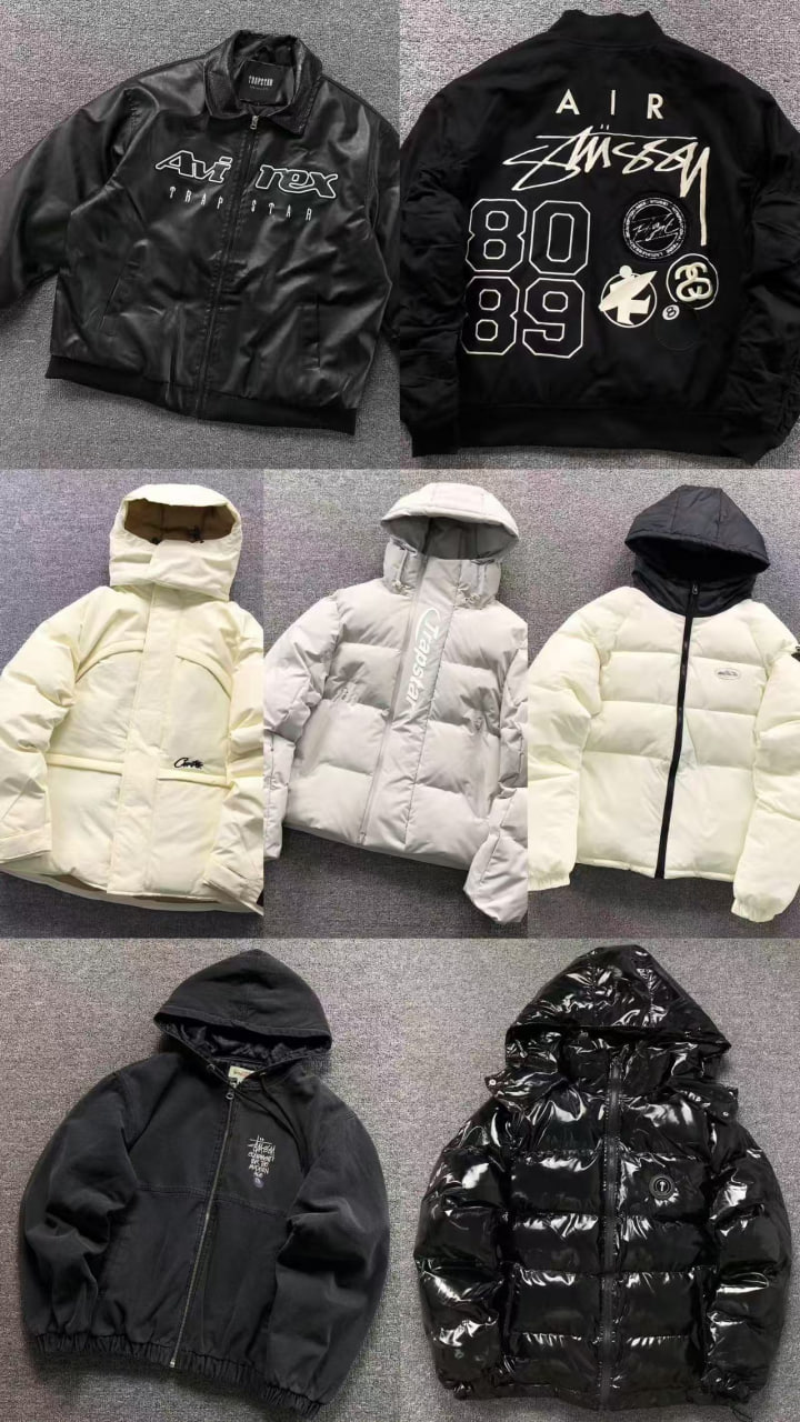 Corteiz, Stussy & Trapstar Hooded Puffer Jackets [Multiple Styles]