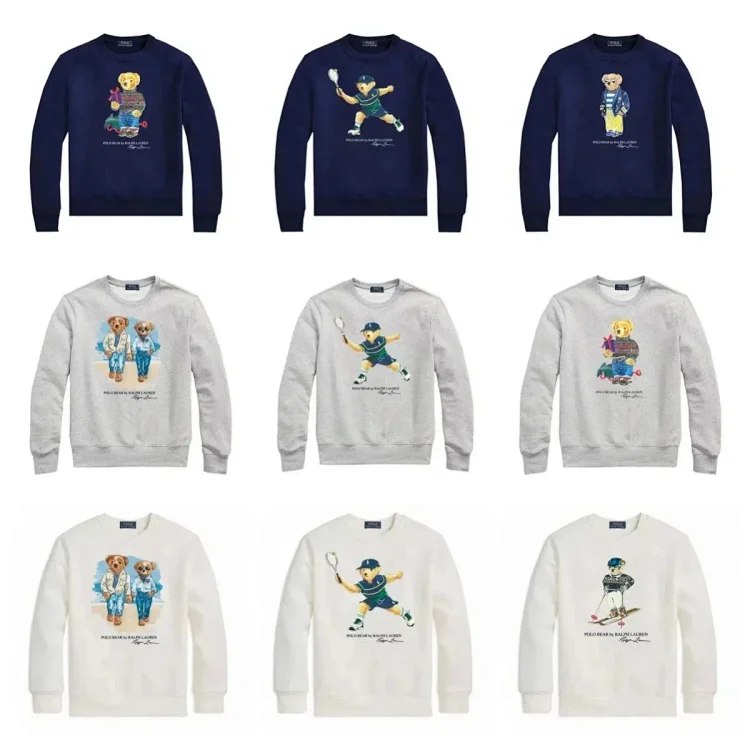 Ralph Lauren Polo Bear Sweatshirts [Autumn/Winter Fashion Print Long Sleeve]
