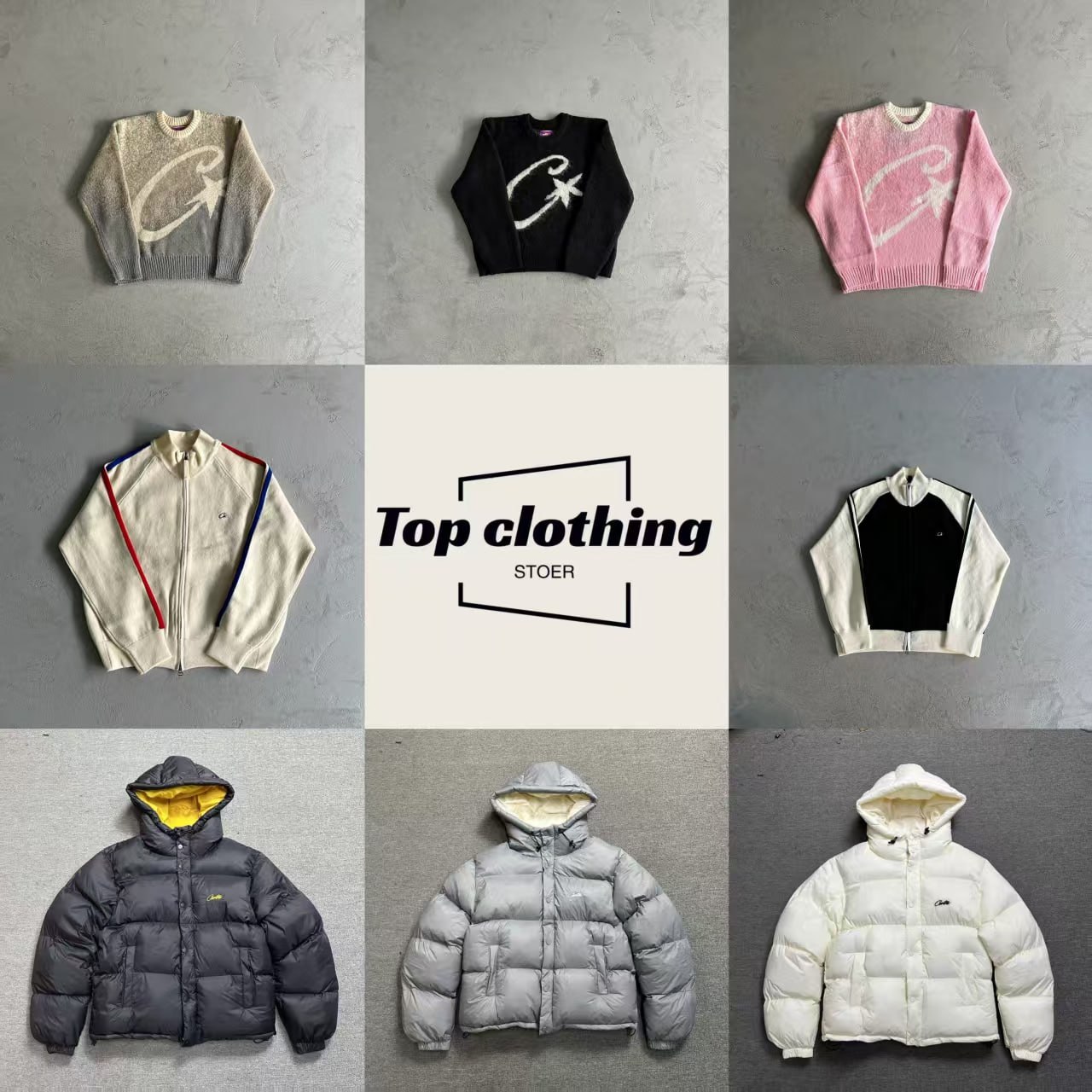 Corteiz C Logo Sweater & Puffer Jacket Collection