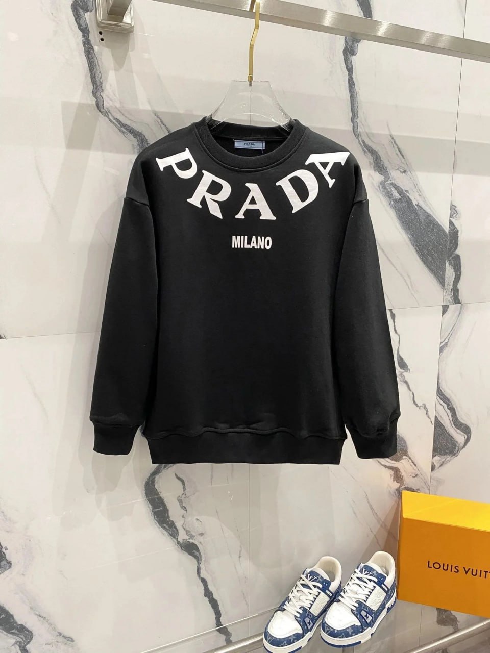 Prada Logo Sweatshirts [Multiple Styles & Colors]