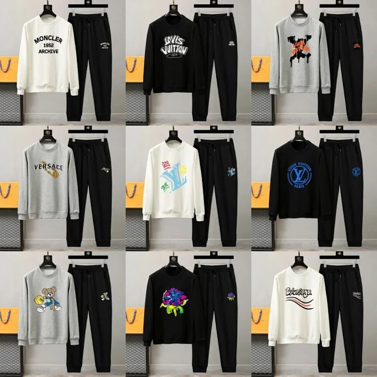 Luxury Brand Graphic Sweatshirt & Jogger Set [38 styles]