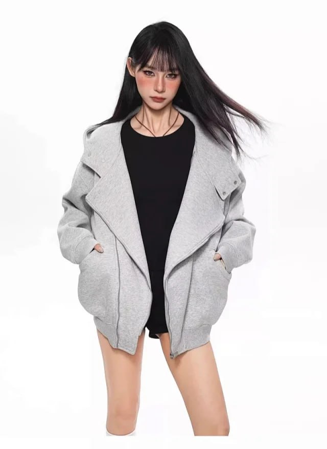 Unbranded Asymmetrical Zip Hoodie [2 styles]