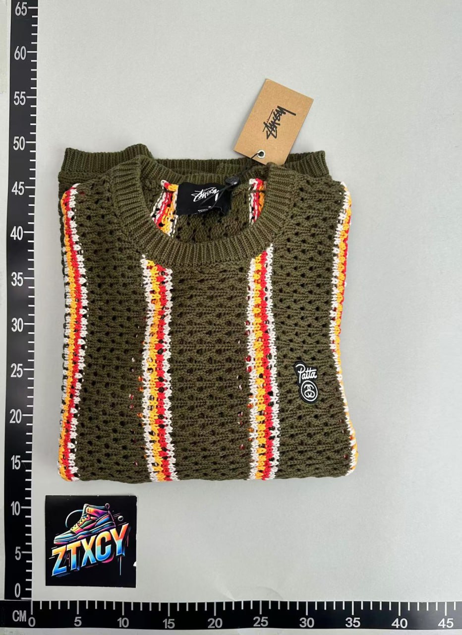 STUSSY Striped Knit Sweater