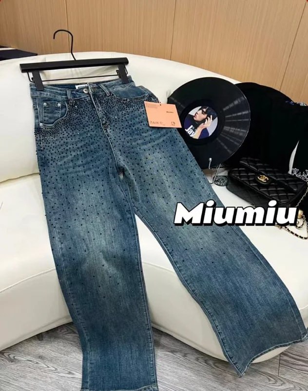 Miu Miu Rhinestone Embellished Jeans [2 styles]