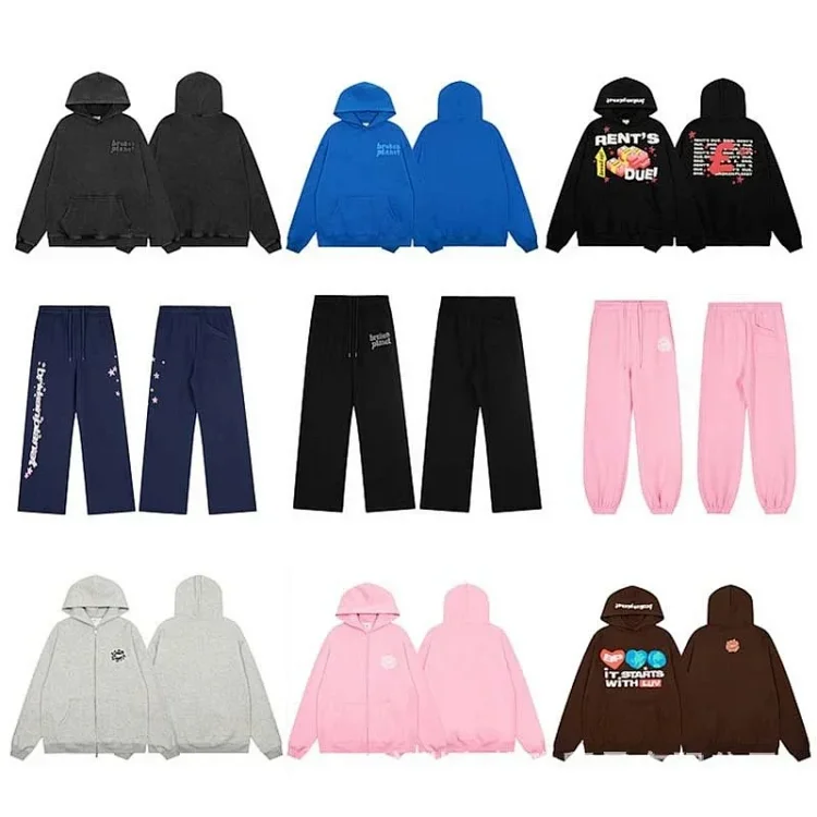 Broken planet black hoodie (17 styles)