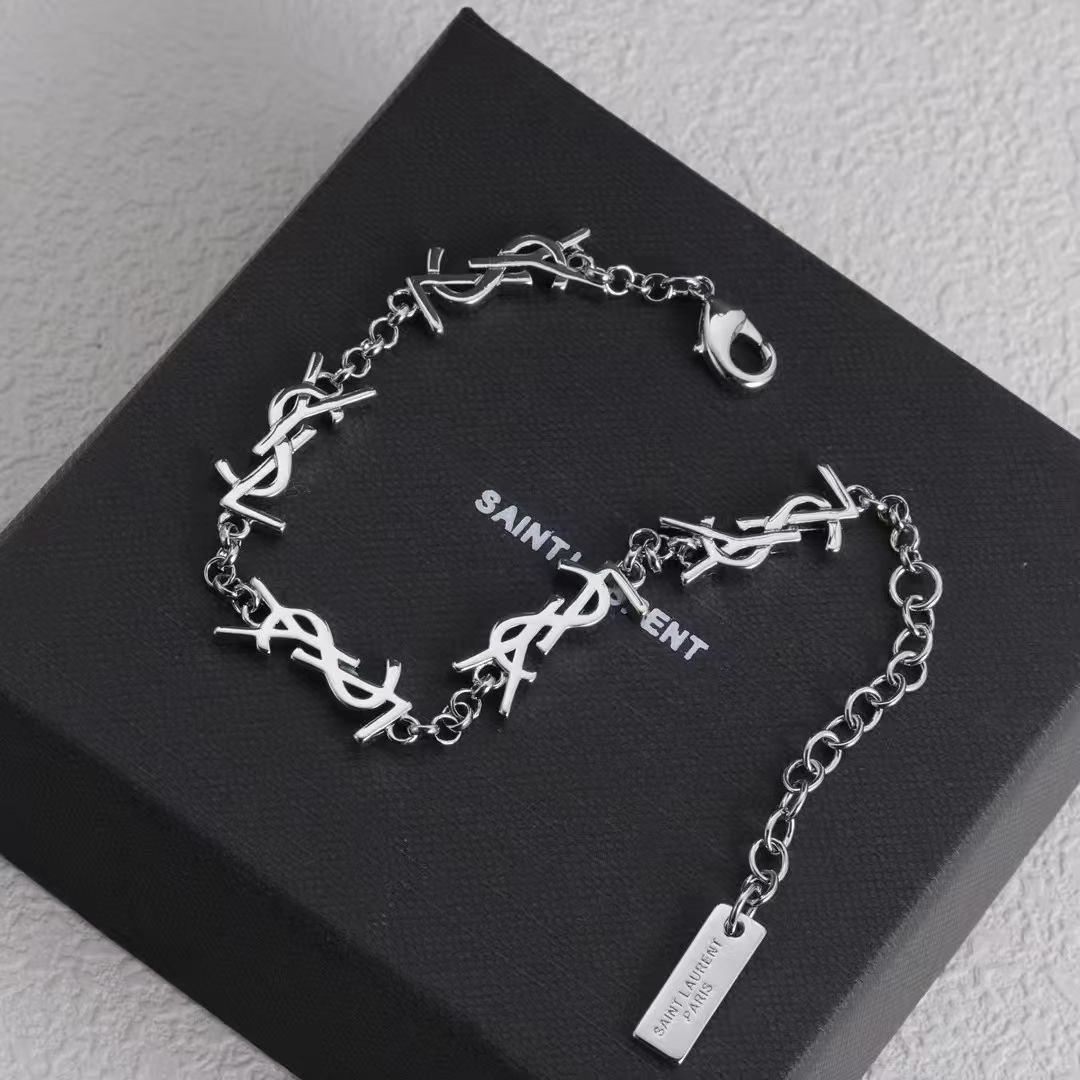 Saint Laurent Monogram Chain Bracelet [2 styles]