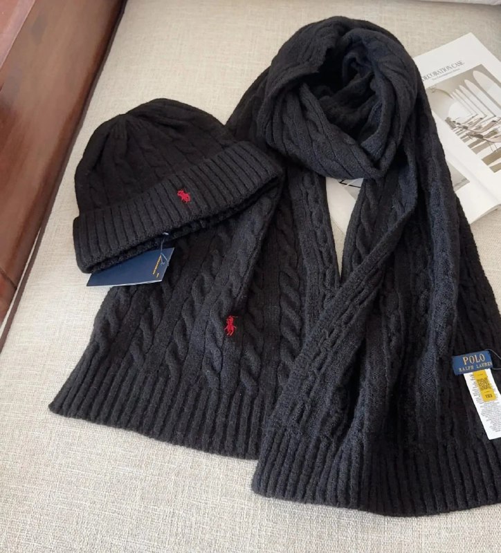 Polo Ralph Lauren Cable Knit Scarf & Beanie Set [38 styles]