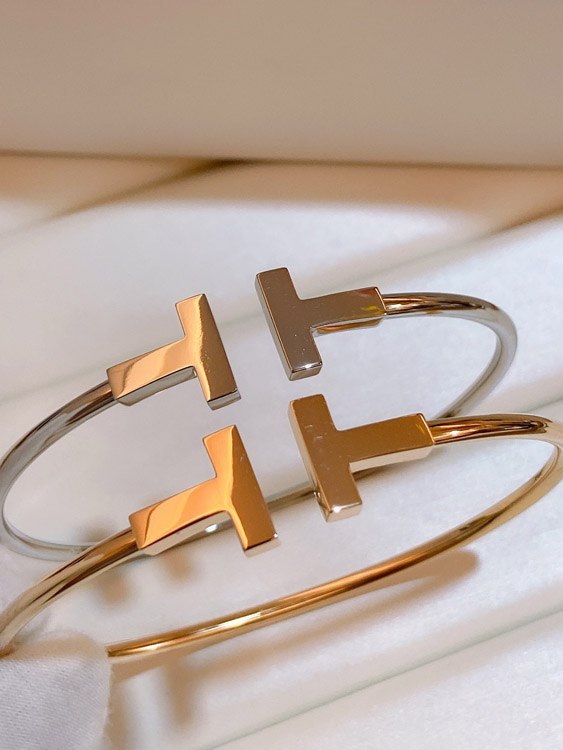 Tiffany T Wire Bracelet [Diamond-Free Open Design] [2 styles]