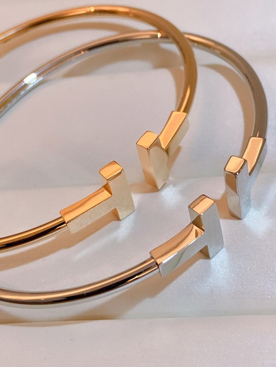 Tiffany T Wire Bracelet [Diamond-Free Open Design] [2 styles]