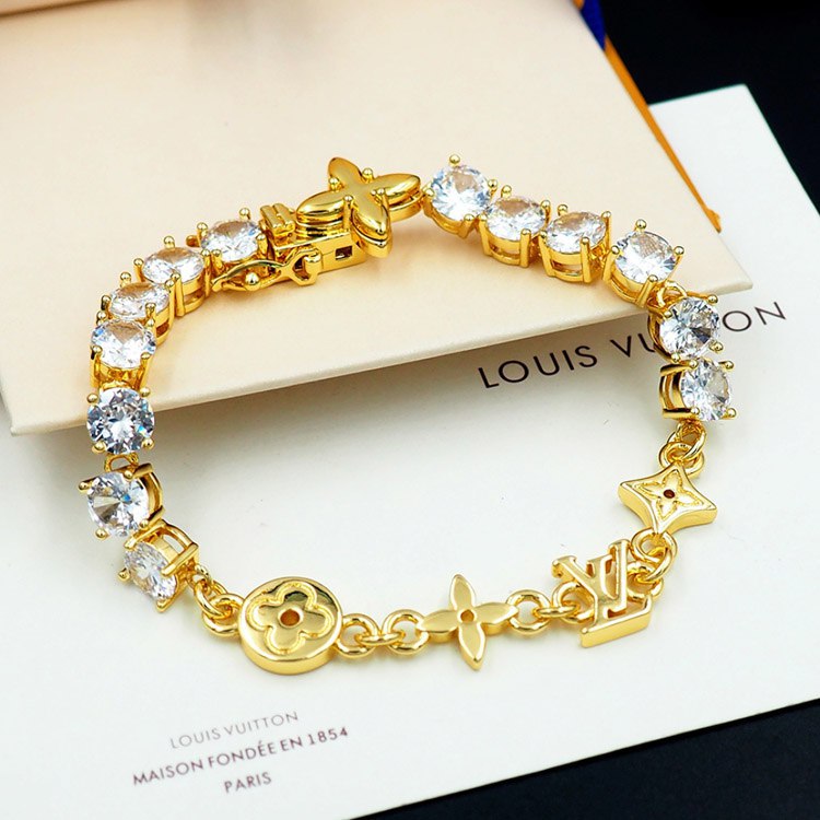 Louis Vuitton Monogram World Tour Full Diamond Bracelet