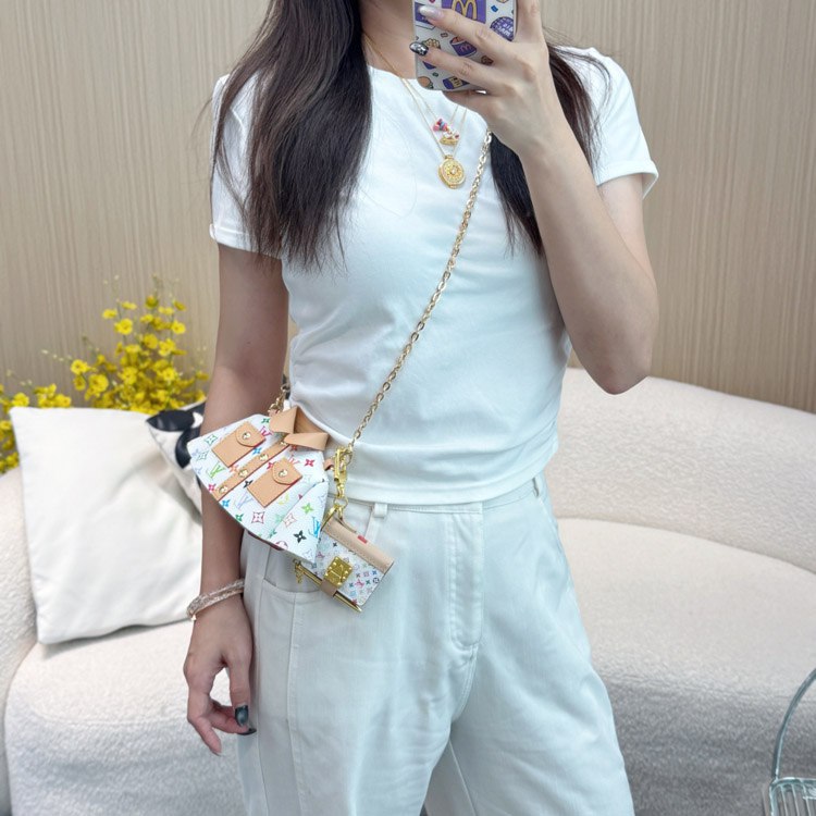 Louis Vuitton Mini Shirt Crossbody Bag with Earphone Compartment and Red Packet Design