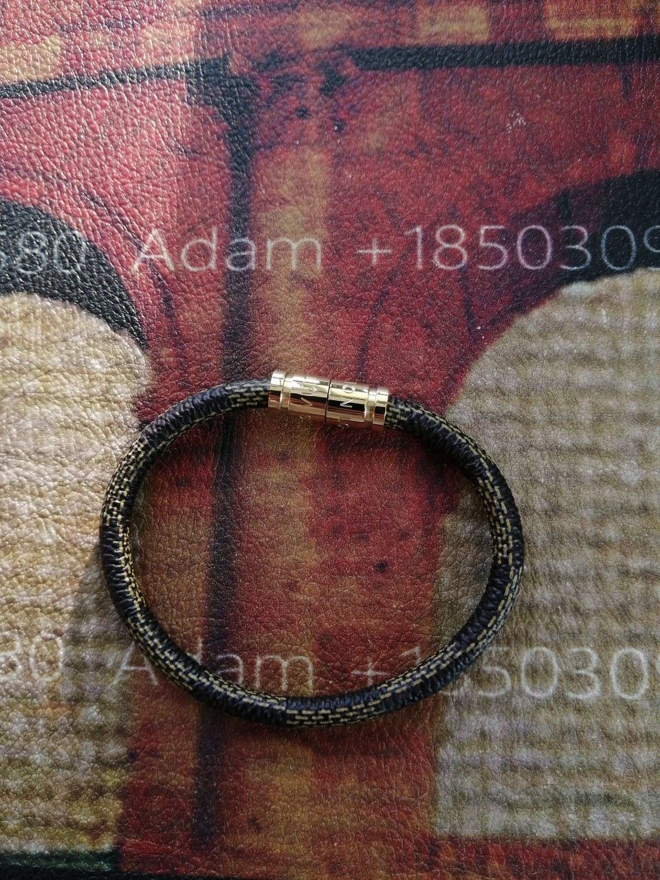 Louis Vuitton Monogram Leather Magnetic Snap Bracelet [5 styles]